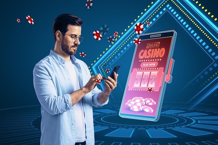 Pengguna menelusuri Slot Bor Emas mobile